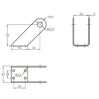Montagekonsole MK 36 -1, f&uuml;r S-Antrieb