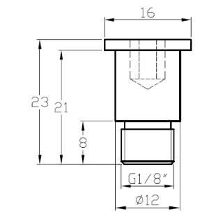 Montageschraube LB 12-SL13-M5x16 Lagerbolzen mit Schraube f&uuml;r G-Antrieb