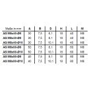 Augenschraube AS M8x40mm, 6mm Auge mit Mutter