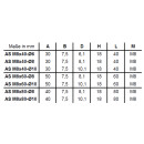Augenschraube AS M8x60mm, 8mm Auge mit Mutter