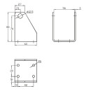 Montagekonsole MK 56-2 BxL 56x115mm, 8x13mm Bohrung...