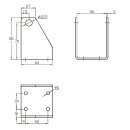 Montagekonsole MK 56-3 BxL 56x80mm, 2x13mm Bohrung...