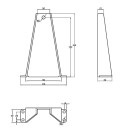 Montagekonsole MK-F 1 f&uuml;r Fensterkonsole 160mm lang