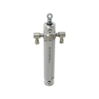 Zylinder PODV32/12-700mm Hub, Kolbendurchmesser 32mm/ Kolbenstange &Oslash;12mm, beidseitig verriegelt, obere Aufh&auml;ngung inkl.Augenschraube M8x40-&Oslash;8mm und 2x Schwenkverschraubung SV 6-12-1/8"