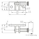 Kuppelbock KBK-F 6 mit 6mm federgelagertem Bolzen