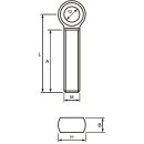 Augenschraube AS M10x60, &Oslash;10mm Auge mit Mutter