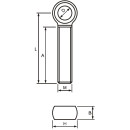 Augenschraube AS M10x90, &Oslash;10mm Auge mit Mutter